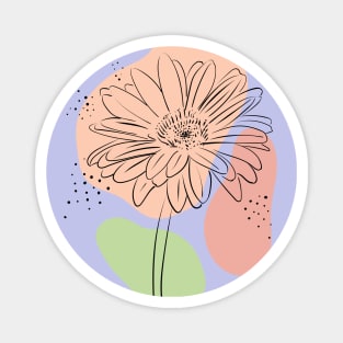 Gerbera in boho style Magnet